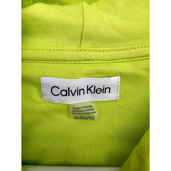 NEW, Calvin Klein Vestido  con Capucha Talla XL Mujer | Verde Neón CK Brillan - Picture 3 of 5